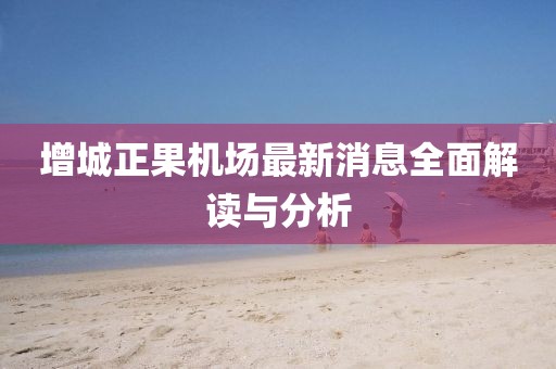 增城正果机场最新消息全面解读与分析