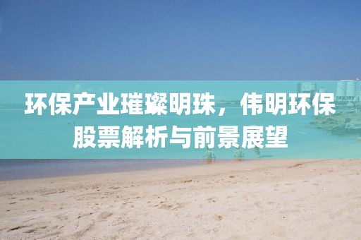 环保产业璀璨明珠，伟明环保股票解析与前景展望