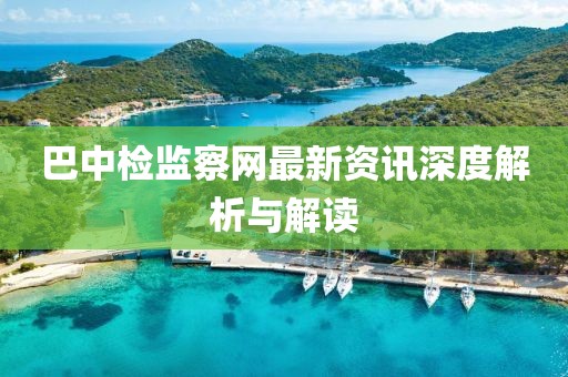 巴中检监察网最新资讯深度解析与解读