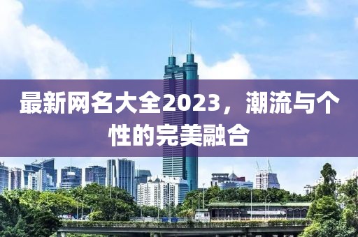 最新网名大全2023，潮流与个性的完美融合