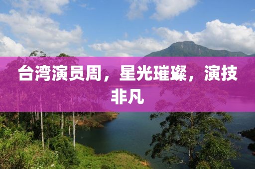 台湾演员周，星光璀璨，演技非凡