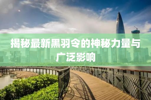 揭秘最新黑羽令的神秘力量与广泛影响