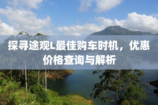 探寻途观L最佳购车时机，优惠价格查询与解析