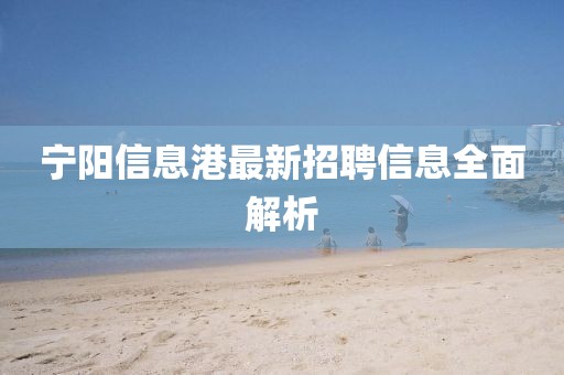 宁阳信息港最新招聘信息全面解析