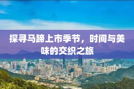 探寻马蹄上市季节，时间与美味的交织之旅