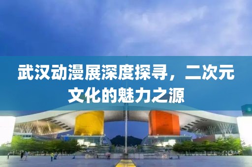 武汉动漫展深度探寻，二次元文化的魅力之源