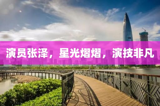 演员张泽，星光熠熠，演技非凡
