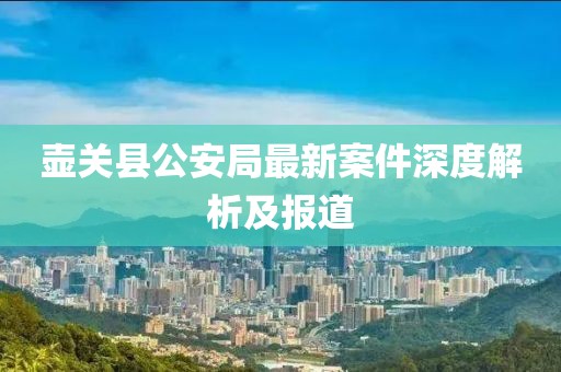 壶关县公安局最新案件深度解析及报道