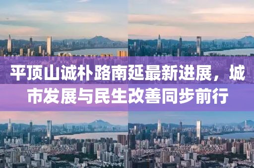 平顶山诚朴路南延最新进展，城市发展与民生改善同步前行