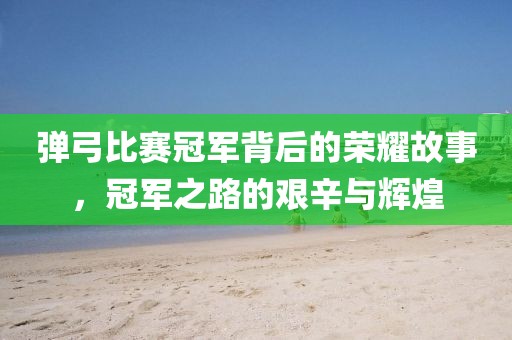 弹弓比赛冠军背后的荣耀故事，冠军之路的艰辛与辉煌