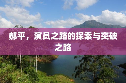 郝平，演员之路的探索与突破之路