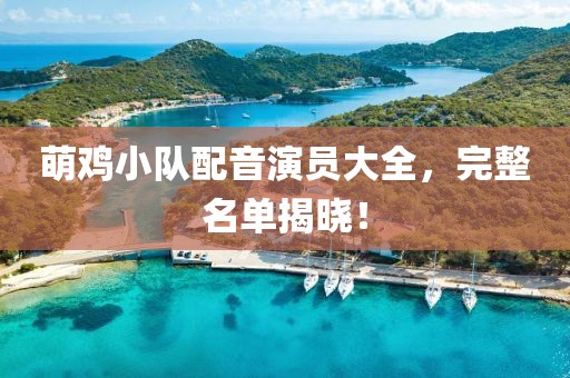 萌鸡小队配音演员大全，完整名单揭晓！