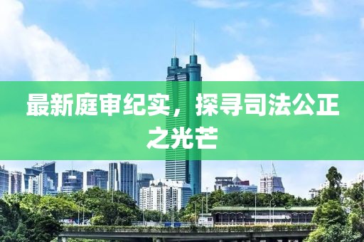 最新庭审纪实，探寻司法公正之光芒