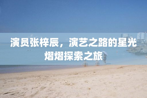 演员张梓辰，演艺之路的星光熠熠探索之旅