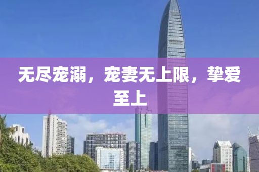 无尽宠溺，宠妻无上限，挚爱至上