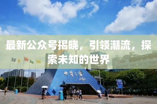 最新公众号揭晓，引领潮流，探索未知的世界