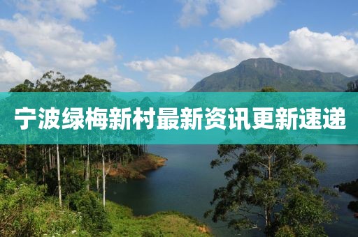 宁波绿梅新村最新资讯更新速递