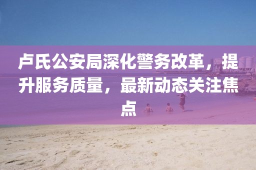 卢氏公安局深化警务改革，提升服务质量，最新动态关注焦点