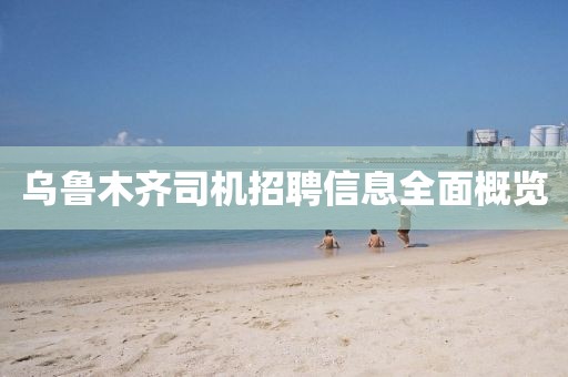 乌鲁木齐司机招聘信息全面概览