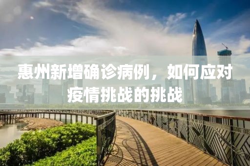 惠州新增确诊病例，如何应对疫情挑战的挑战