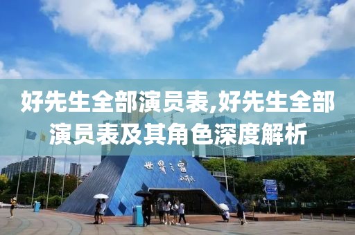 好先生全部演员表,好先生全部演员表及其角色深度解析
