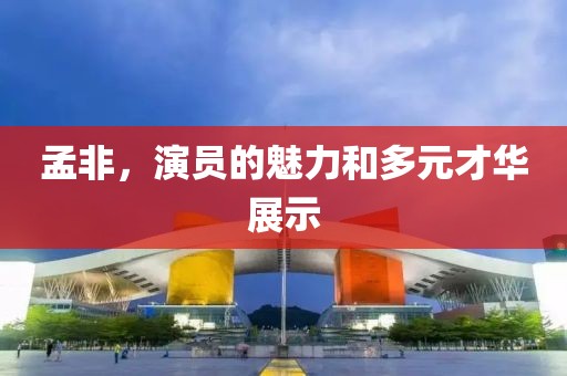 孟非，演员的魅力和多元才华展示