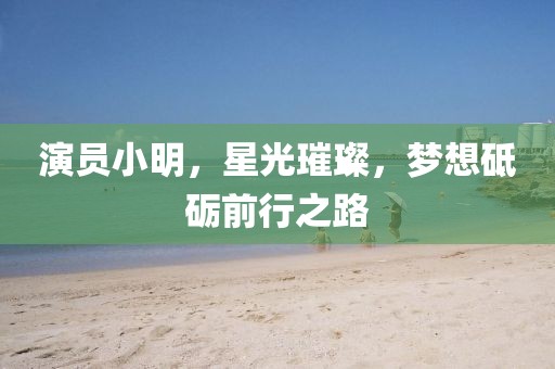演员小明，星光璀璨，梦想砥砺前行之路