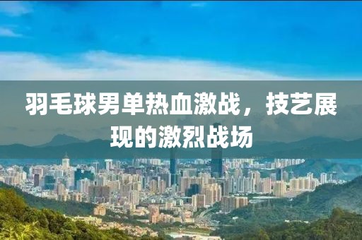 羽毛球男单热血激战，技艺展现的激烈战场