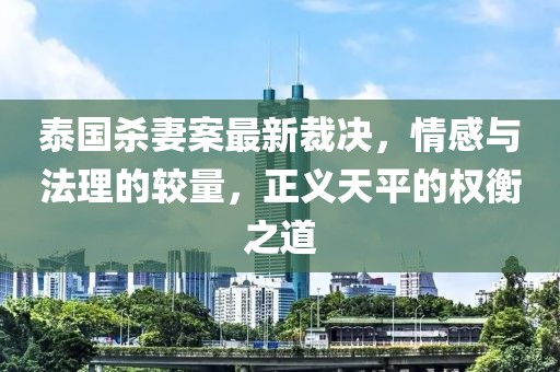 泰国杀妻案最新裁决，情感与法理的较量，正义天平的权衡之道
