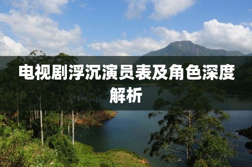 电视剧浮沉演员表及角色深度解析