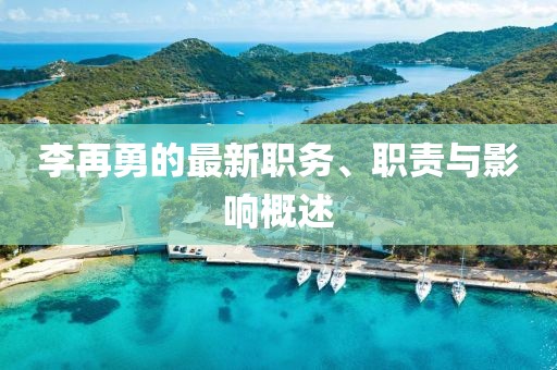 李再勇的最新职务、职责与影响概述