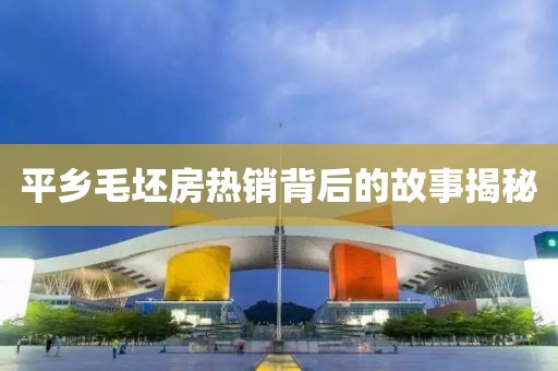 平乡毛坯房热销背后的故事揭秘