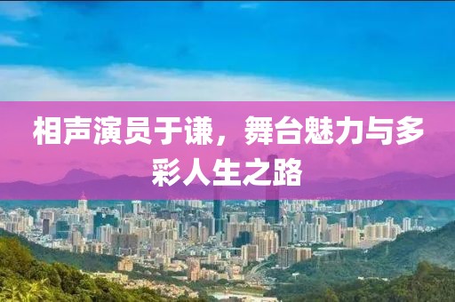 相声演员于谦，舞台魅力与多彩人生之路