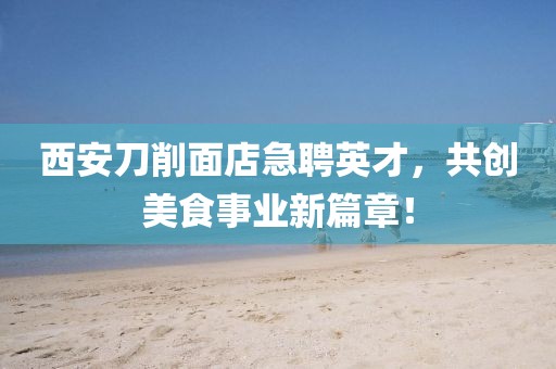 西安刀削面店急聘英才，共创美食事业新篇章！