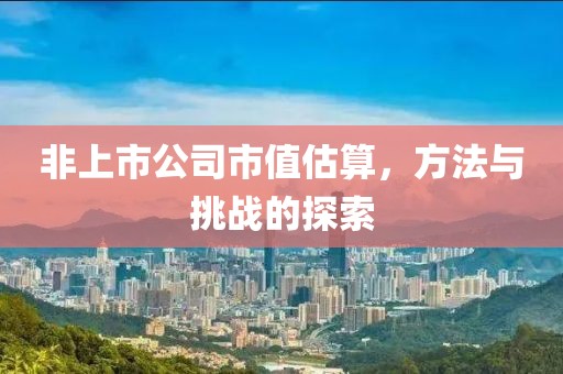 非上市公司市值估算，方法与挑战的探索