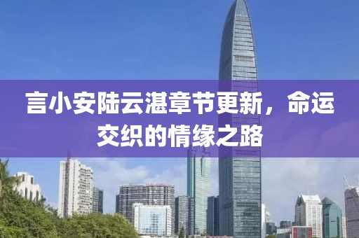 言小安陆云湛章节更新，命运交织的情缘之路
