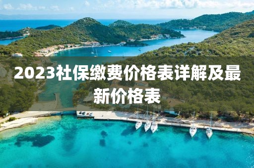 2023社保缴费价格表详解及最新价格表