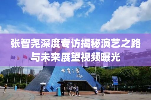 张智尧深度专访揭秘演艺之路与未来展望视频曝光